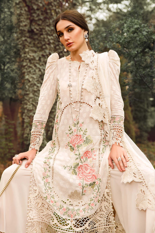 Voyage A Luxe By Maria B Embroidered Lawn Suits Unstitched 3 Piece MB23V 2A - Eid Collection Brand Mafia by Zonash