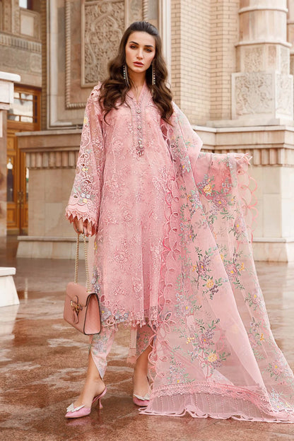 Voyage A Luxe By Maria B Embroidered Lawn Suits Unstitched 3 Piece MB23V 4A - Eid Collection Brand Mafia by Zonash