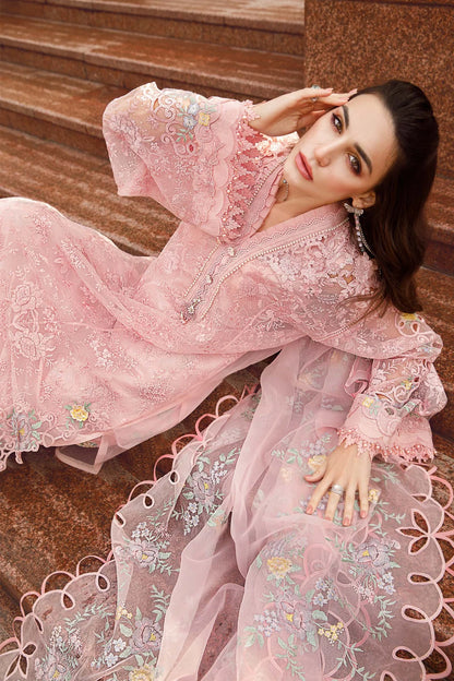 Voyage A Luxe By Maria B Embroidered Lawn Suits Unstitched 3 Piece MB23V 4A - Eid Collection Brand Mafia by Zonash