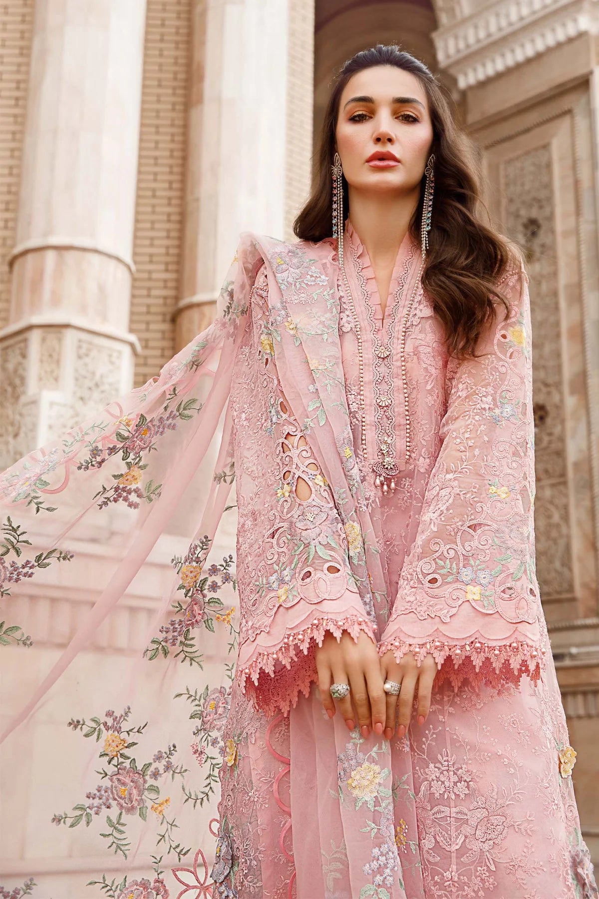 Voyage A Luxe By Maria B Embroidered Lawn Suits Unstitched 3 Piece MB23V 4A - Eid Collection Brand Mafia by Zonash