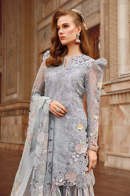 Voyage A Luxe By Maria B Embroidered Lawn Suits Unstitched 3 Piece MB23V 4B - Eid Collection Brand Mafia by Zonash