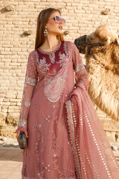 Voyage A Luxe By Maria B Embroidered Lawn Suits Unstitched 3 Piece MB23V 5B - Eid Collection Brand Mafia by Zonash