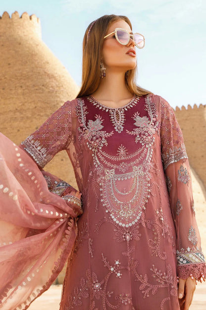 Voyage A Luxe By Maria B Embroidered Lawn Suits Unstitched 3 Piece MB23V 5B - Eid Collection Brand Mafia by Zonash