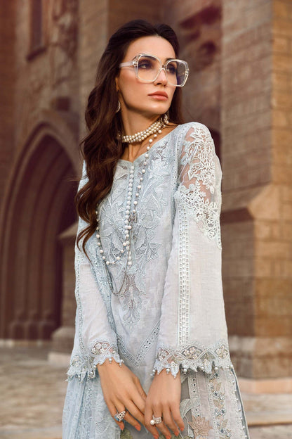 Voyage A Luxe By Maria B Embroidered Lawn Suits Unstitched 3 Piece MB23V 7A - Eid Collection Brand Mafia by Zonash