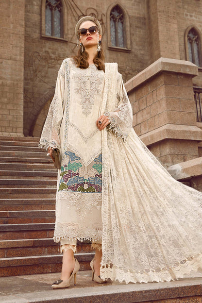 Voyage A Luxe By Maria B Embroidered Lawn Suits Unstitched 3 Piece MB23V 7B - Eid Collection Brand Mafia by Zonash