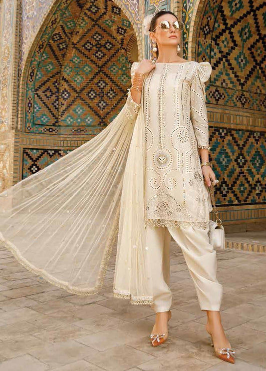 Voyage A Luxe By Maria B Embroidered Lawn Suits Unstitched 3 Piece MB23V 8A - Eid Collection Brand Mafia by Zonash