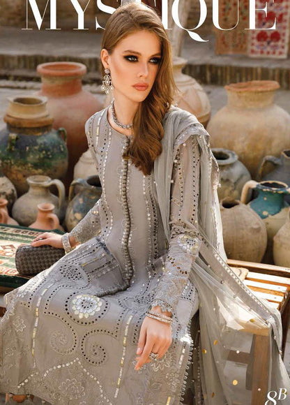 Voyage A Luxe By Maria B Embroidered Lawn Suits Unstitched 3 Piece MB23V 8B - Eid Collection Brand Mafia by Zonash