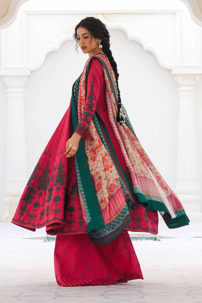 Zara Shahjahan Unstitched Embroidered Lawn 3 Piece Suit