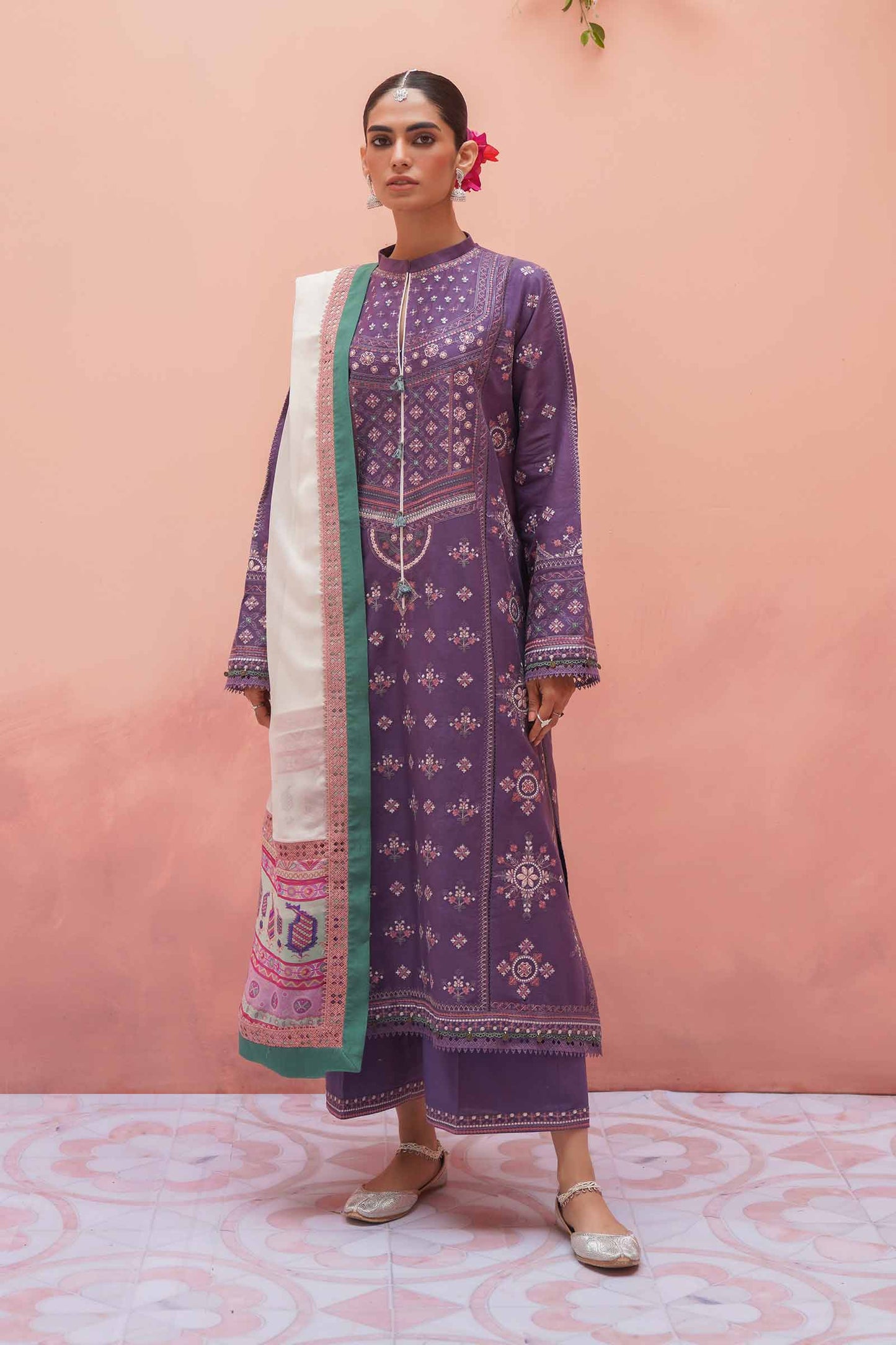 Zara Shahjahan Unstitched Embroidered Lawn 3 Piece Suit D23-11B Brand Mafia by Zonash