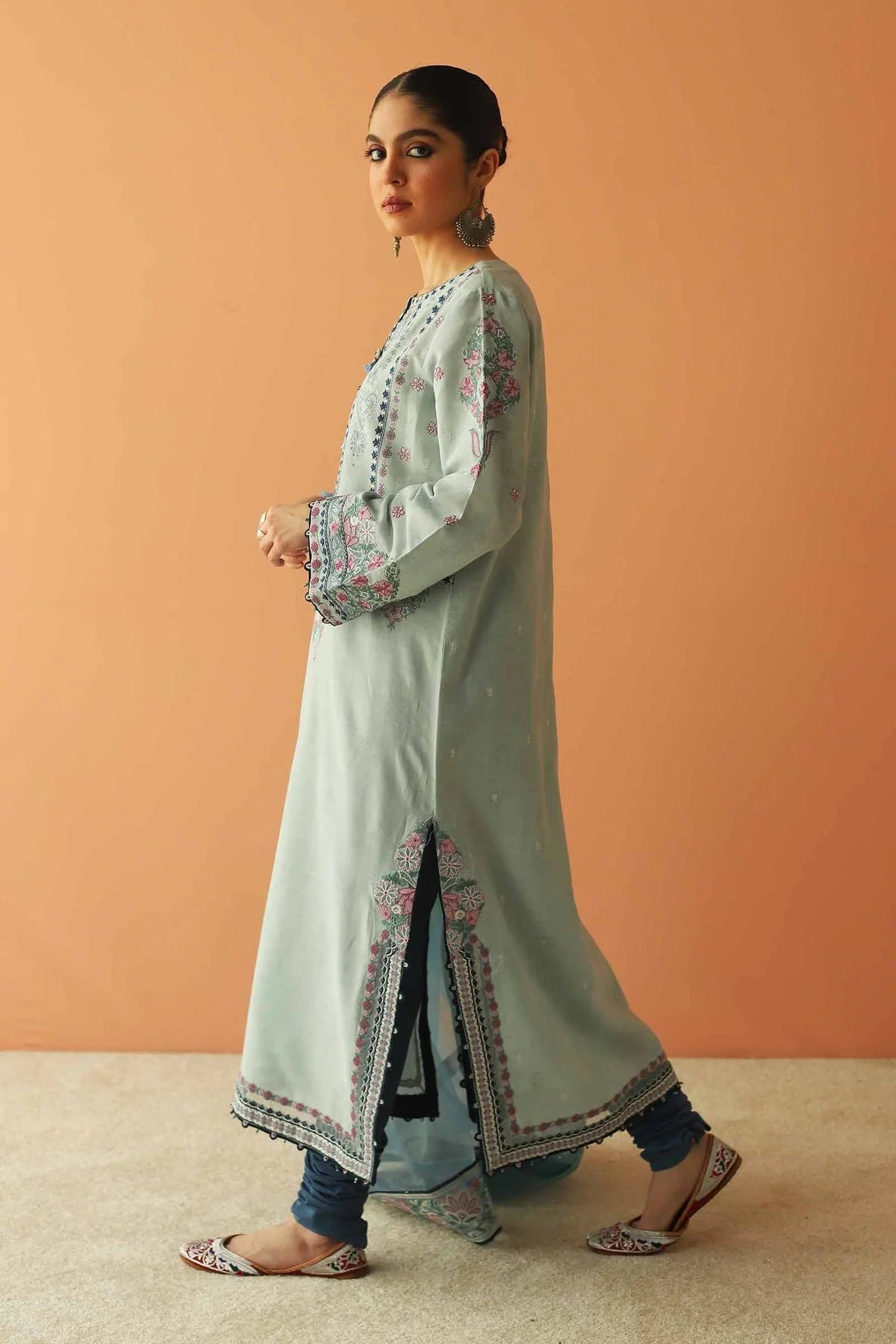 Zara Shahjahan Unstitched Embroidered Lawn 3 Piece Suit D23-14B Brand Mafia by Zonash