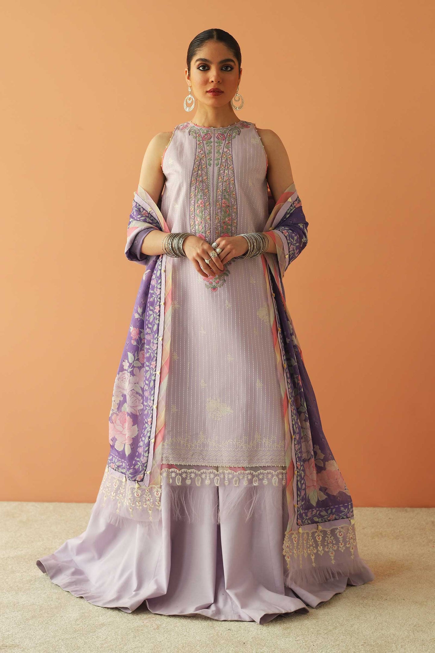 Zara Shahjahan Unstitched Embroidered Lawn 3 Piece Suit D23-1B Brand Mafia by Zonash