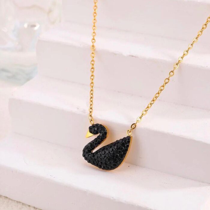 Korean Black Swan Necklace For Girls & Women