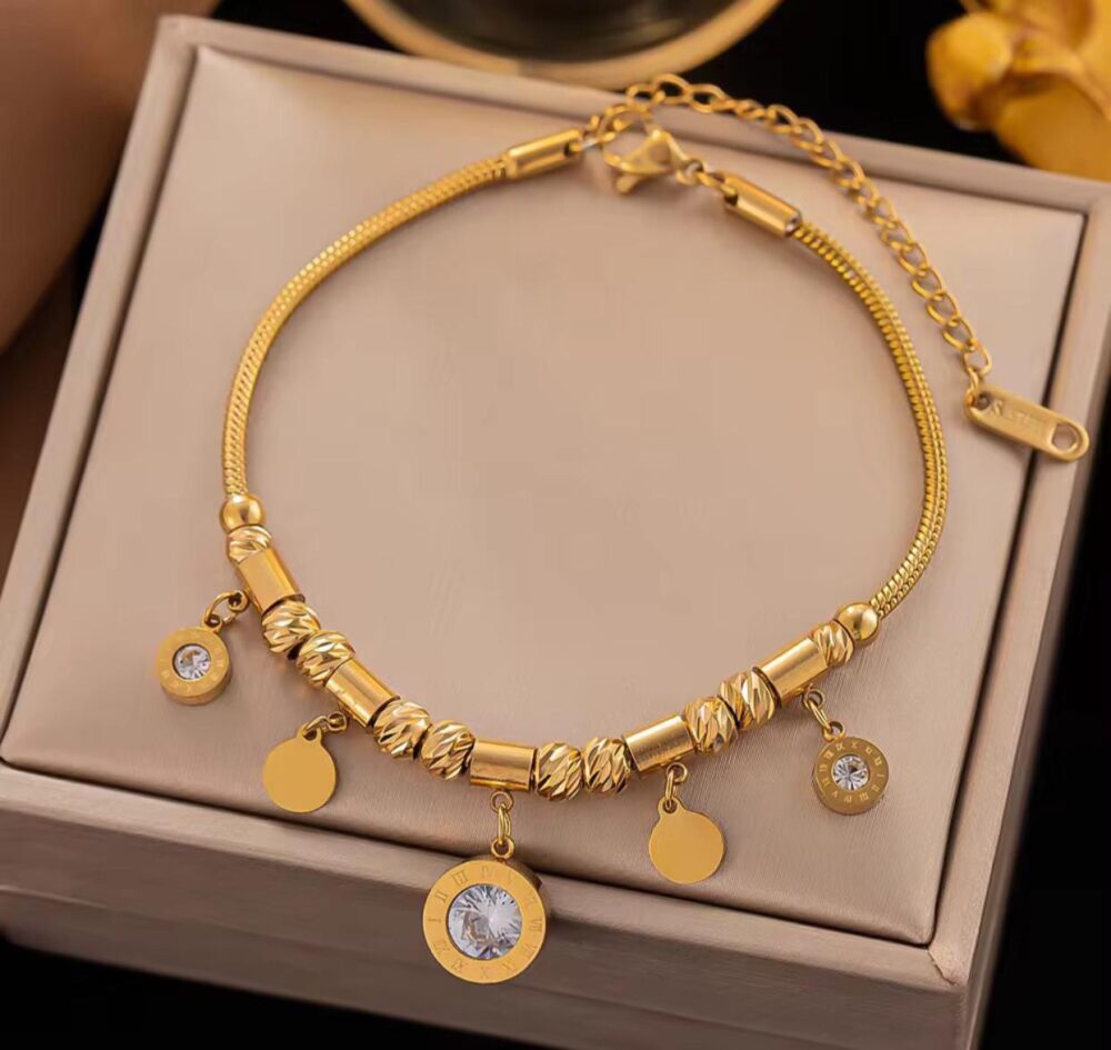 Gold Plated Trendy Bracelet For Women & Girls